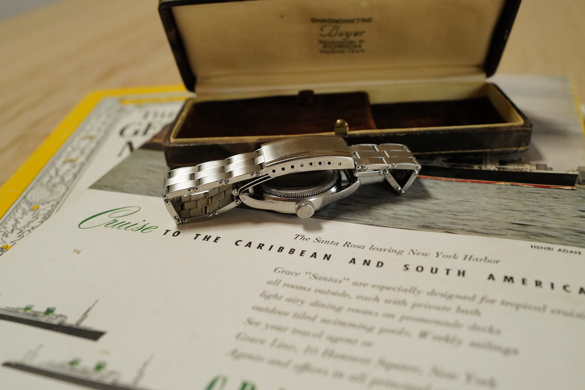 Rolex Oyster Junior Sport ref.3136 Double Signed Beyer With Original Box circa 1940
