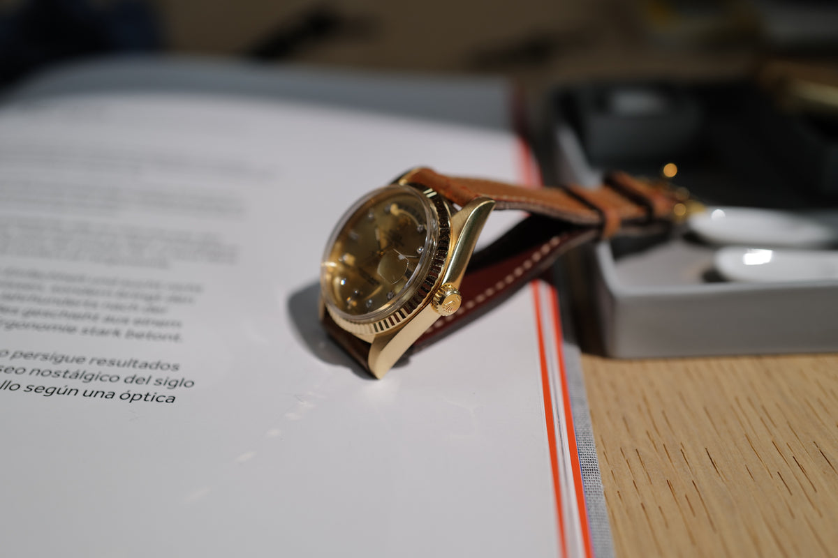 Rolex Day-Date 1803 in Yellow Gold with Original Diamond-Set Champagne Dial – Circa 1976