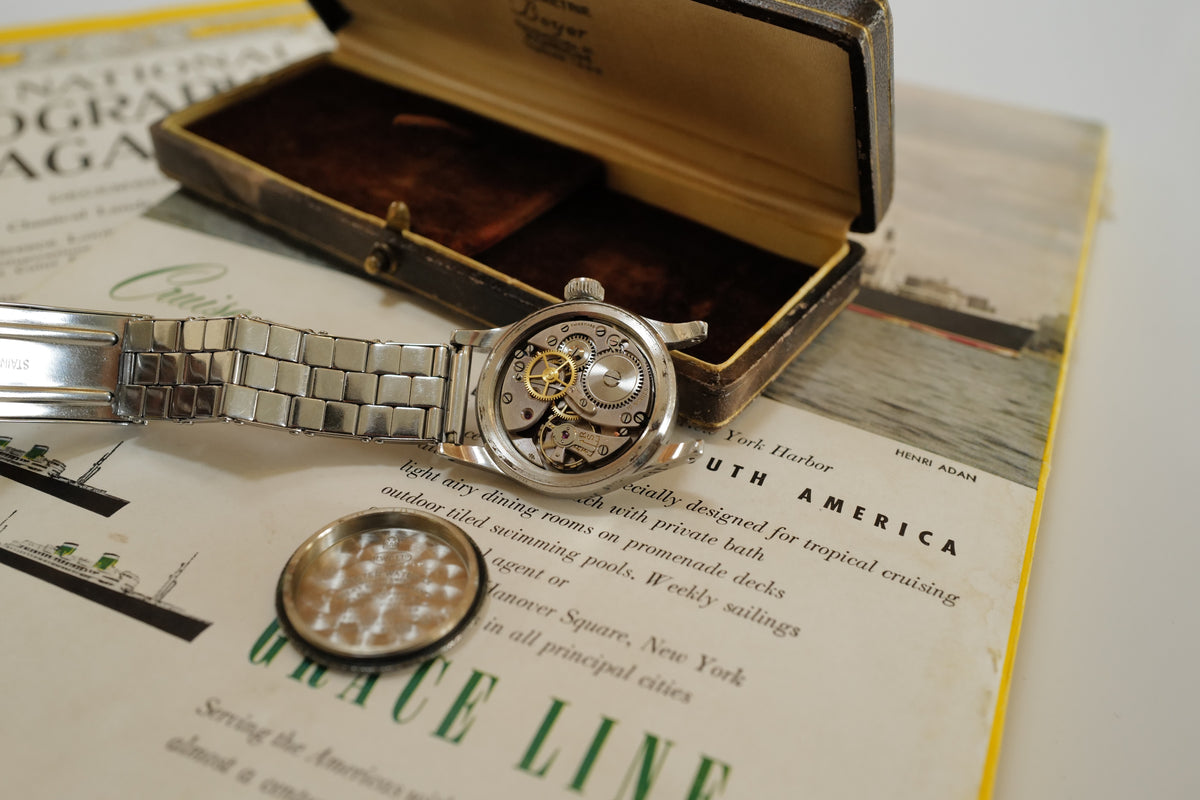 Rolex Oyster Junior Sport ref.3136 Double Signed Beyer With Original Box circa 1940