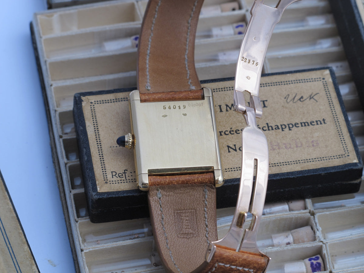 Vintage cartier Tank Louis Cartier Paris dial Jaeger movement from the 1960's