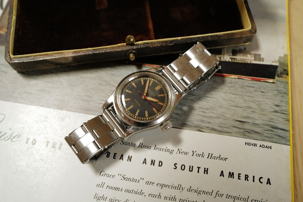 Rolex Oyster Junior Sport ref.3136 Double Signed Beyer With Original Box circa 1940