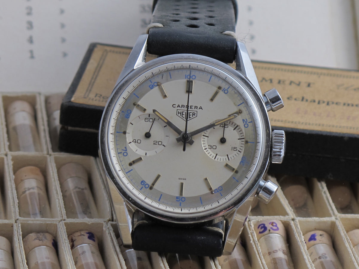 Heuer Carrera 3647D — Early “SWISS” Dial & Polygonal Caseback