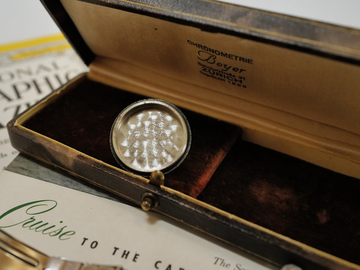 Rolex Oyster Junior Sport ref.3136 Double Signed Beyer With Original Box circa 1940