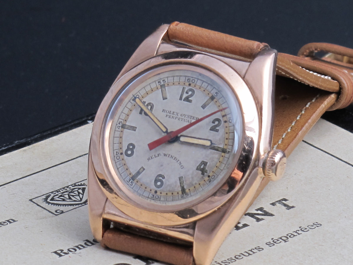Rolex Oyster Perpetual Bubbleback Ref. 3696 – Rare Majestic Dial – 1938