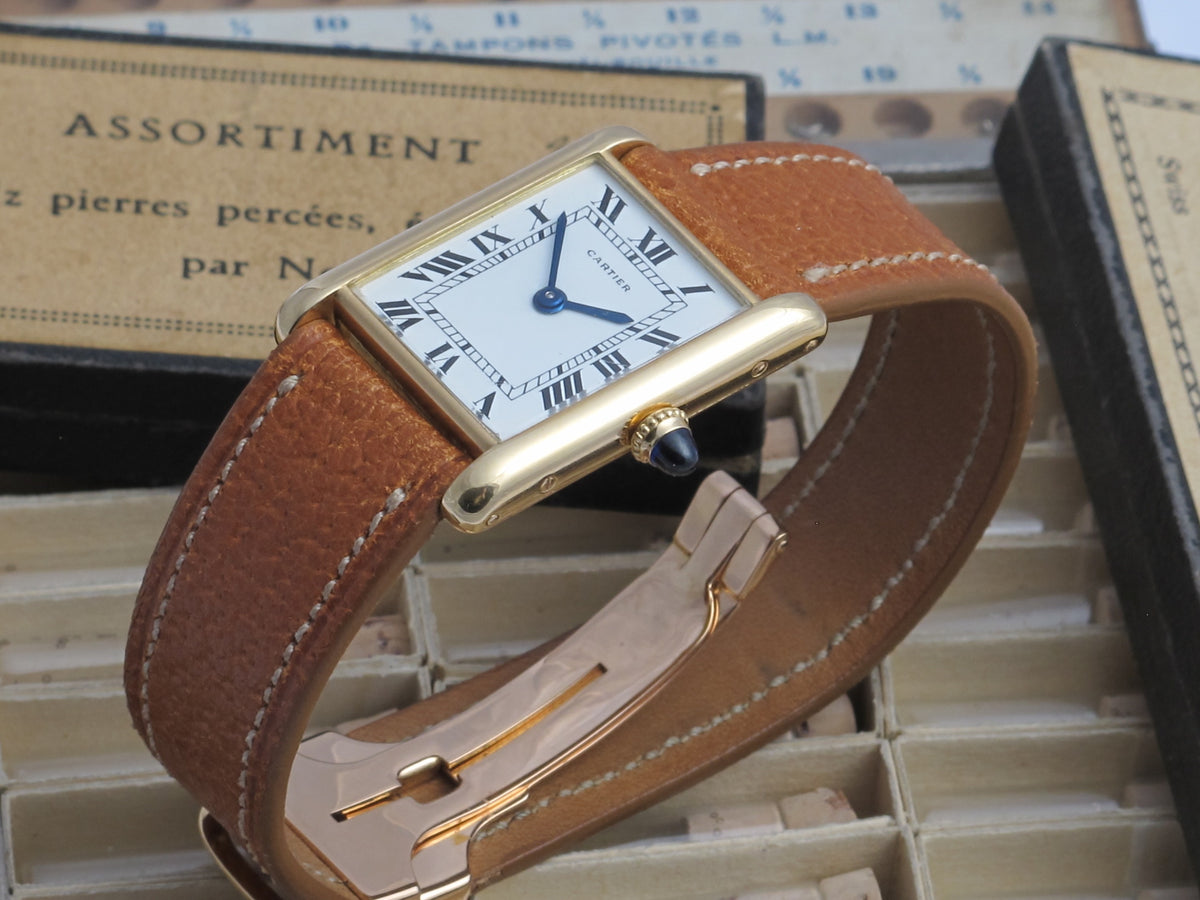 Vintage cartier Tank Louis Cartier Paris dial Jaeger movement from the 1960's